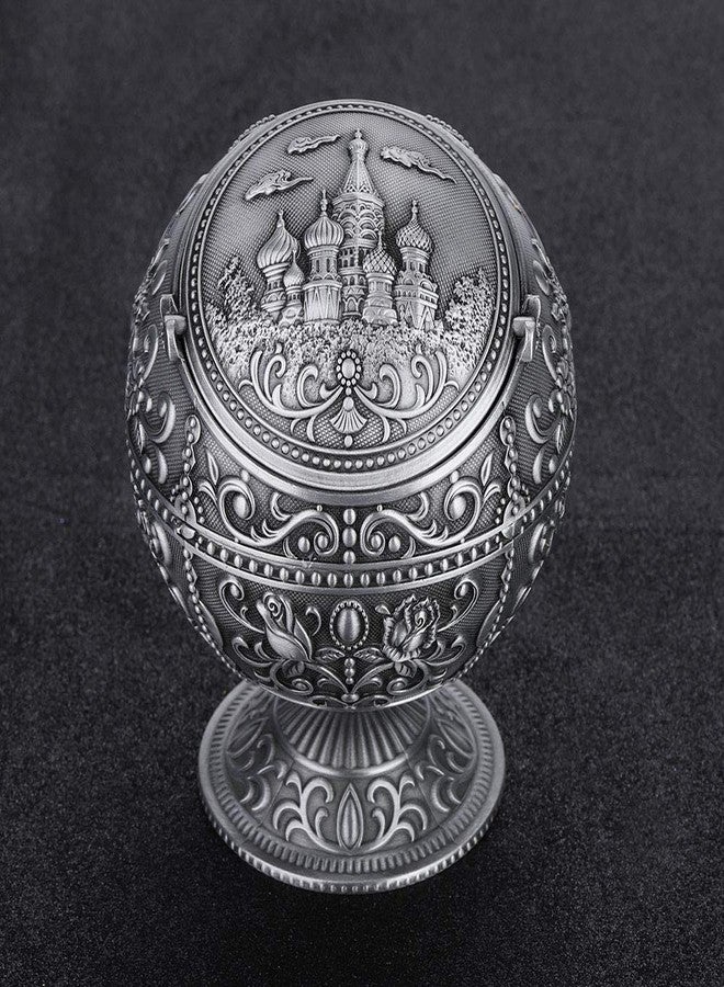Zerone Vintage Round Ball Metal Ashtray, Tin Castle Decorative Design - Image 5